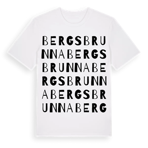 Bergsbrunna ordlek t-shirt – ekologisk bomull t-shirt från Pinshirt