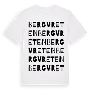 Bergvreten ordlek t-shirt – ekologisk bomull t-shirt från Pinshirt