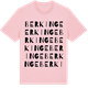 Pink Cotton t-shirt med Berkinge ordlek t-shirt
