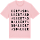 Pink Cotton t-shirt med Bertasdal ordlek t-shirt
