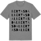 Mid Heather Gray t-shirt med Bertasdal ordlek t-shirt