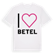 White t-shirt med Jag älskar Betel t-shirt stort tryck