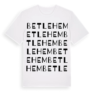 Betlehem ordlek t-shirt – ekologisk bomull t-shirt från Pinshirt