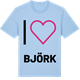 Blue Soul t-shirt med Jag älskar Björk t-shirt stort tryck