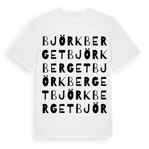 Björkberget ordlek t-shirt – ekologisk bomull t-shirt från Pinshirt