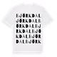 White t-shirt med Björkdal ordlek t-shirt
