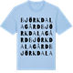 Blue Soul t-shirt med Björkdala gård ordlek t-shirt