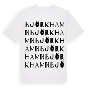 Björkhamn ordlek t-shirt – ekologisk bomull t-shirt från Pinshirt