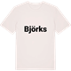 Vintage White t-shirt med Björks fetstil t-shirt