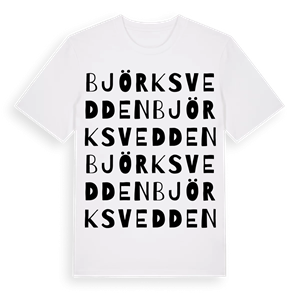 Björksvedden ordlek t-shirt – ekologisk bomull t-shirt från Pinshirt