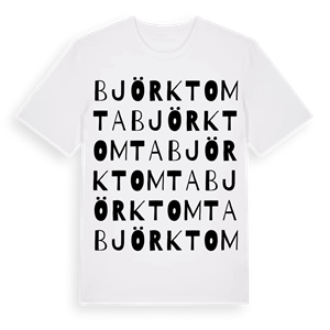 Björktomta ordlek t-shirt – ekologisk bomull t-shirt från Pinshirt