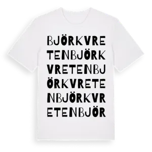 Björkvreten ordlek t-shirt – ekologisk bomull t-shirt från Pinshirt
