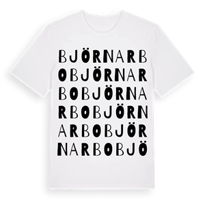 Björnarbo ordlek t-shirt – ekologisk bomull t-shirt från Pinshirt