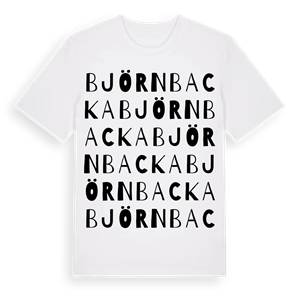 Björnbacka ordlek t-shirt – ekologisk bomull t-shirt från Pinshirt
