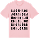 Pink Cotton t-shirt med Björnbo ordlek t-shirt