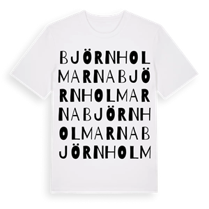 Björnholmarna ordlek t-shirt – ekologisk bomull t-shirt från Pinshirt