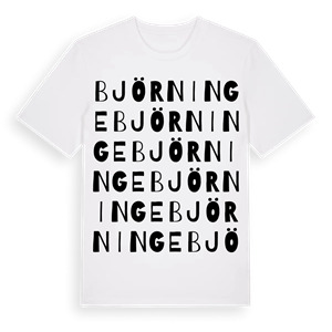 Björninge ordlek t-shirt – ekologisk bomull t-shirt från Pinshirt