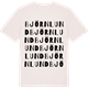 Vintage White t-shirt med Björnlund ordlek t-shirt