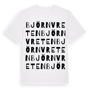 Björnvreten ordlek t-shirt – ekologisk bomull t-shirt från Pinshirt