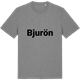 Mid Heather Gray t-shirt med Bjurön fetstil t-shirt