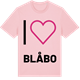 Pink Cotton t-shirt med Jag älskar Blåbo t-shirt stort tryck