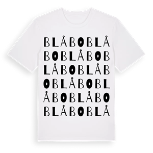 Blåbo ordlek t-shirt – ekologisk bomull t-shirt från Pinshirt