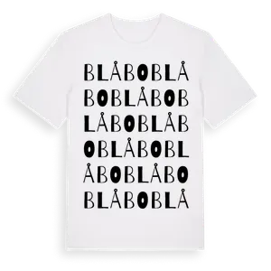 Blåbo ordlek t-shirt – ekologisk bomull t-shirt från Pinshirt