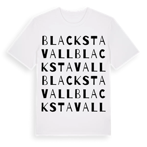 Blackstavall ordlek t-shirt – ekologisk bomull t-shirt från Pinshirt
