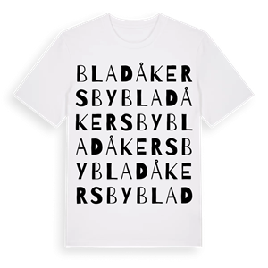 Bladåkersby ordlek t-shirt – ekologisk bomull t-shirt från Pinshirt