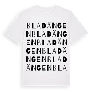 Bladängen ordlek t-shirt – ekologisk bomull t-shirt från Pinshirt