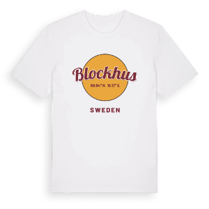 Blockhus cirkel t-shirt – ekologisk bomull t-shirt från Pinshirt