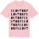 Pink Cotton t-shirt med Blomtorp ordlek t-shirt