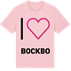 Pink Cotton t-shirt med Jag älskar Bockbo t-shirt stort tryck