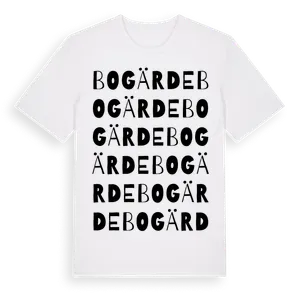 Bogärde ordlek t-shirt – ekologisk bomull t-shirt från Pinshirt