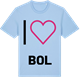Blue Soul t-shirt med Jag älskar Bol t-shirt stort tryck