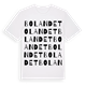 White t-shirt med Bolandet ordlek t-shirt