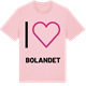 Pink Cotton t-shirt med Jag älskar Bolandet t-shirt stort tryck