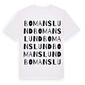 Bomanslund ordlek t-shirt – ekologisk bomull t-shirt från Pinshirt