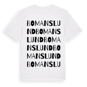Bomanslund ordlek t-shirt – ekologisk bomull t-shirt från Pinshirt