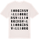 Vintage White t-shirt med Borgens vall ordlek t-shirt