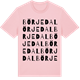 Pink Cotton t-shirt med Börjedal ordlek t-shirt