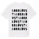 White t-shirt med Borrlövsta ordlek t-shirt