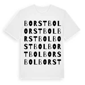 Borstbol ordlek t-shirt – ekologisk bomull t-shirt från Pinshirt