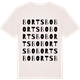 Vintage White t-shirt med Bortsbo ordlek t-shirt