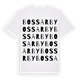 White t-shirt med Bossarby ordlek t-shirt
