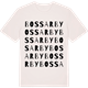 Vintage White t-shirt med Bossarby ordlek t-shirt
