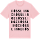 Pink Cotton t-shirt med Bösslinge ordlek t-shirt