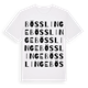 White t-shirt med Bösslinge ordlek t-shirt