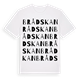 White t-shirt med Brådskan ordlek t-shirt