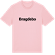 Pink Cotton t-shirt med Bragdebo fetstil t-shirt